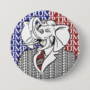Elephant Trump Ronde Button 7,6 Cm