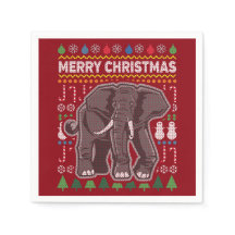 Elephant Ugly KerstSweater Wildlife Series