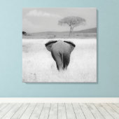 Elephant, uitzicht aan de achterzijde canvas afdruk (Insitu (Houten vloer))