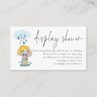 Elephant Umbrella Script Display Baby shower