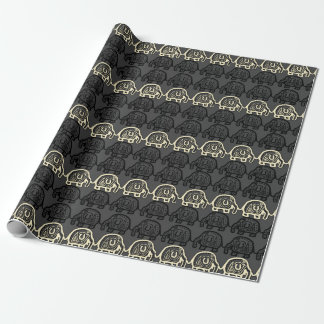 Elephant Unity Grey Stone Wrapping Paper Cadeaupapier