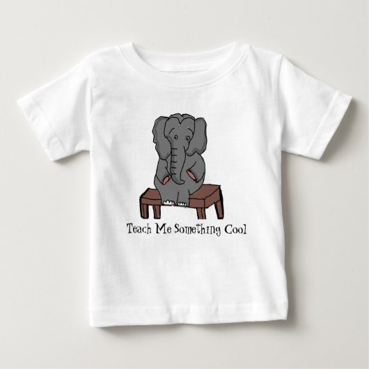 Elephant va à l'école TShirt (Devant)
