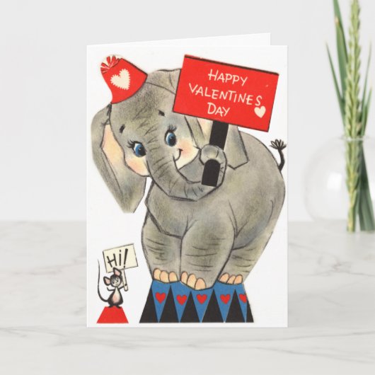 Elephant Valentijn Card Feestdagen Kaart (Voorkant)