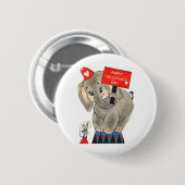 Elephant Valentijn Card Ronde Button 5,7 Cm (Voorkant /achterkant)