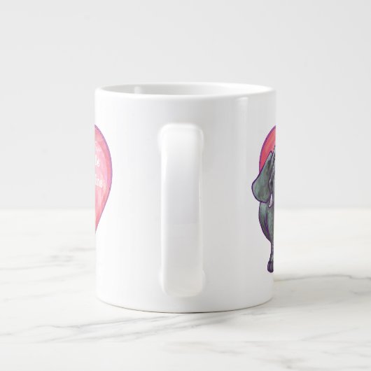 Elephant Valentijnsdag Extra Grote Mok (Achterkant)