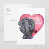 Elephant Valentijnsdag Feestdagenkaart (Voorkant / Achterkant)