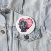 Elephant Valentijnsdag Ronde Button 7,6 Cm (In situ)