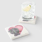 Elephant Valentijnsdag Stenen Onderzetter (Zijkant)