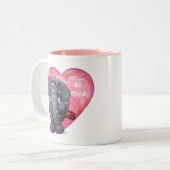 Elephant Valentijnsdag Tweekleurige Koffiemok (Voorkant links)