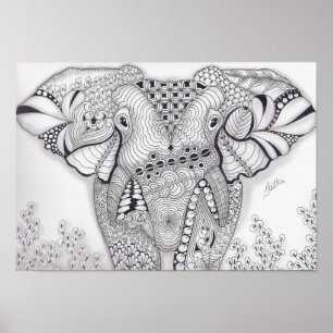 Elephant van volledige grootte poster