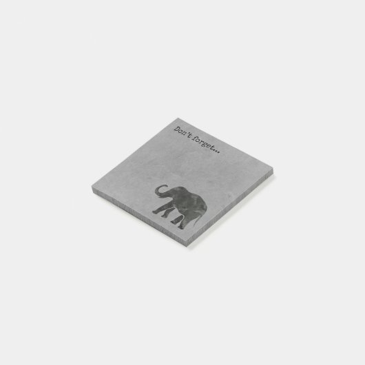 Elephant "vergeet het niet" post-it® notes (Schuin)
