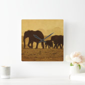Elephant Vierkante Klok (Huis)
