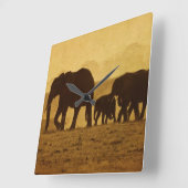 Elephant Vierkante Klok (Hoek)