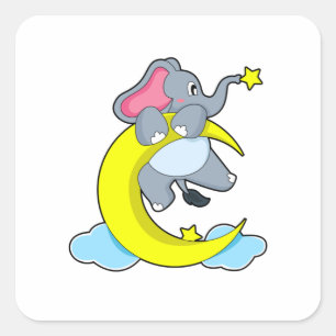Elephant Vierkante Sticker