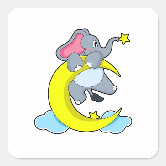 Elephant Vierkante Sticker (Voorkant)