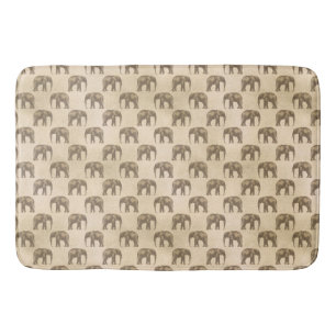Elephant Vintage Elegant Chic Animals Badmat