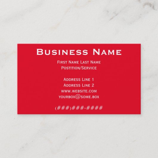 Elephant Visitekaartje (Voorkant)