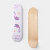 Eléphant Volant Ballons Anniversaire Skateboard Ca (Recto)