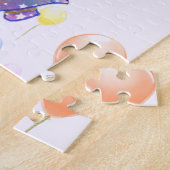 Eléphant Volant Ballons colorés Puzzle d'anniversa (Côté)