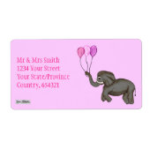 Elephant voor geviering (roze) etiket (Voorkant)
