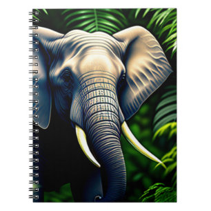 Elephant voor Oerwoud - vrij en vrij Notitieboek