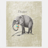 Elephant voor speciale padvinders Fleece Deken (Voorkant)