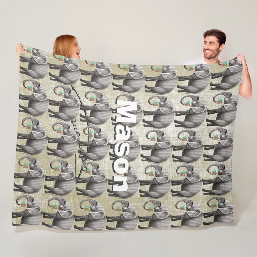  Elephant voor speciale padvinders Fleece Deken (In situ)