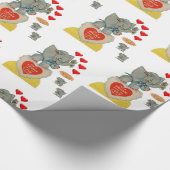 Elephant voor Valentijnsdag-opvulpapier Cadeaupapier (Hoek)