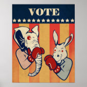 Elephant vs. Donkey Poster (Voorkant)