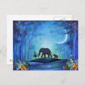 Elephant Walk Briefkaart (Voorkant / Achterkant)
