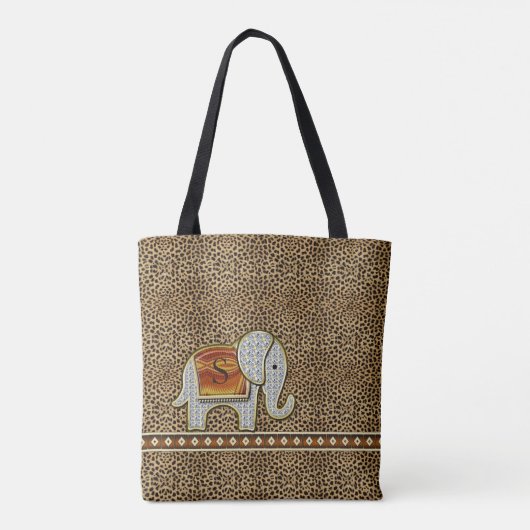 Elephant Walk Monogram Cheetah ID390 Tote Bag (Achterkant)