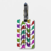 Elephant Walk Patroon tegels design Bagagelabel (Achterkant verticaal)