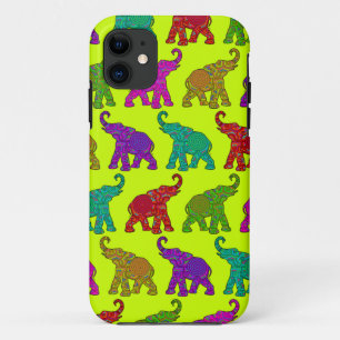 Elephant Walk Patroon tegels design iPhone 11 Hoesje