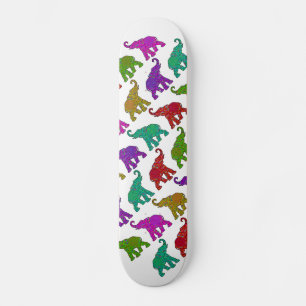 Elephant Walk Patroon tegels design Skateboard