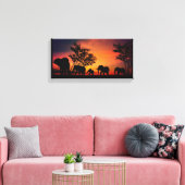Elephant Wall Art Canvas (Insitu (Woonkamer))