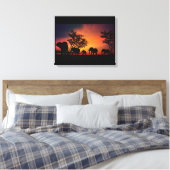 Elephant Wall Art Canvas Afdruk (Insitu (Slaapkamer))