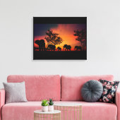 Elephant Wall Art Canvas Afdruk (Insitu (Woonkamer))