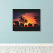 Elephant Wall Art Canvas Afdruk (Insitu (Houten vloer))