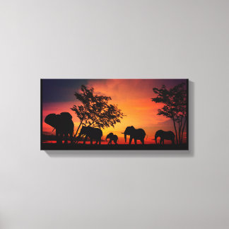 Elephant Wall Art Canvas Afdruk