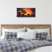 Elephant Wall Art Canvas Afdruk (Insitu (Slaapkamer))