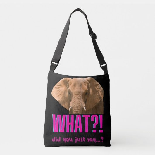 Elephant wat zei je net? crossbody tas (Voorkant)