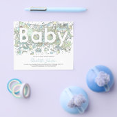 Elephant Waterverf boys Budget Baby shower blauw Flyer (Enkel)