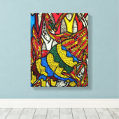 Elephant-wereld Canvas Afdruk (Insitu (Houten vloer))