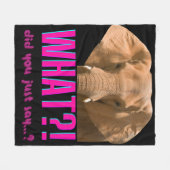 Elephant What Did You Just Say? Fleece Deken (Voorkant (Horizontaal))