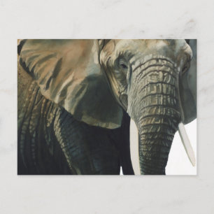 "Elephant Wildlife Animal Waterverf" Briefkaart
