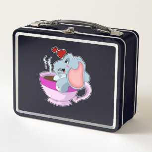 Elephant with Coffee Cup