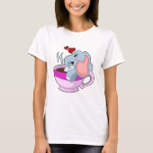Elephant with Coffee Cup T-shirt (Voorkant)