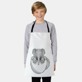 Elephant with Cup Schort (Gedragen)