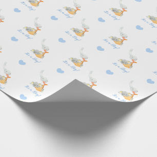 Elephant Wrapping Paper (Blue Personal Stork) Cadeaupapier