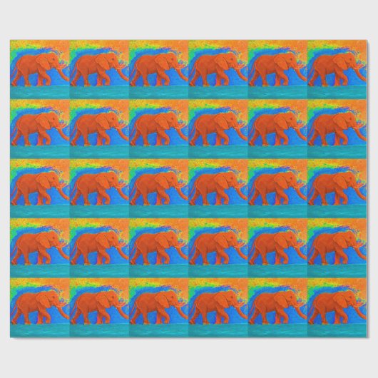 Elephant Wrapping Paper Cadeaupapier (Vlak)